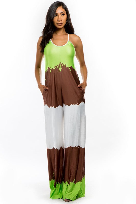 Chic Multi-Print Jumpsuit