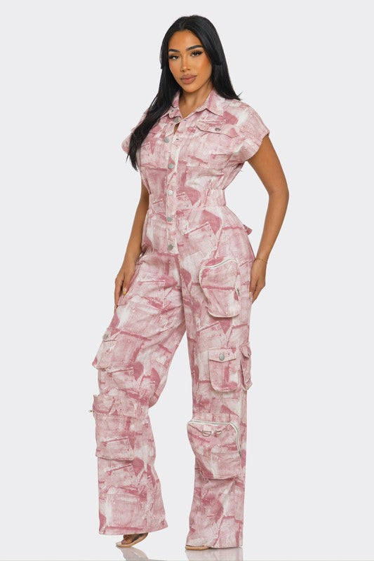 Pink Whisper Tie-Dye Jumpsuit - Sustainable Fashion