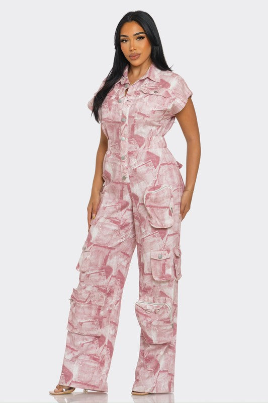 Pink Whisper Tie-Dye Jumpsuit - Sustainable Fashion