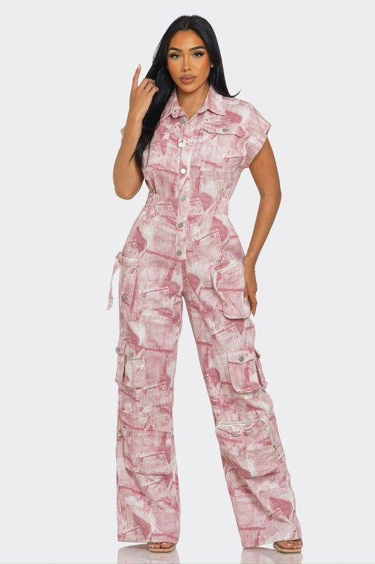 Pink Whisper Tie-Dye Jumpsuit - Sustainable Fashion