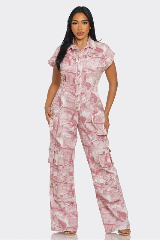 Pink Whisper Tie-Dye Jumpsuit - Sustainable Fashion