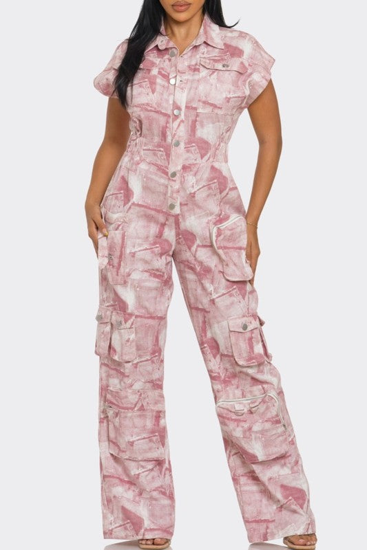 Pink Whisper Tie-Dye Jumpsuit - Sustainable Fashion