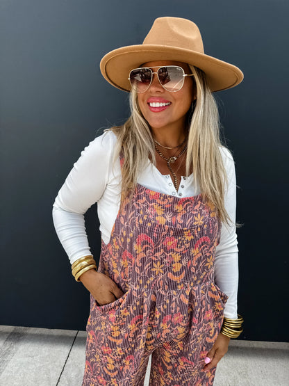 Cassidy Fall Boho Overalls in Two Colors